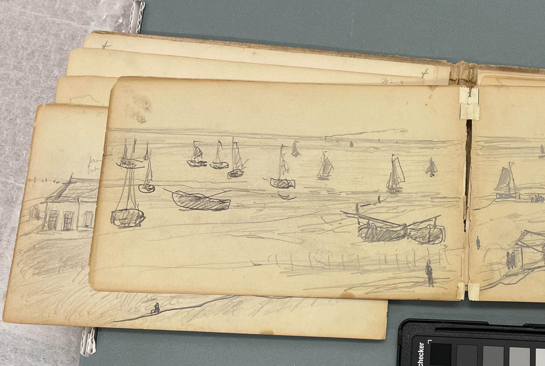 Mesdag sketchbook before treatment